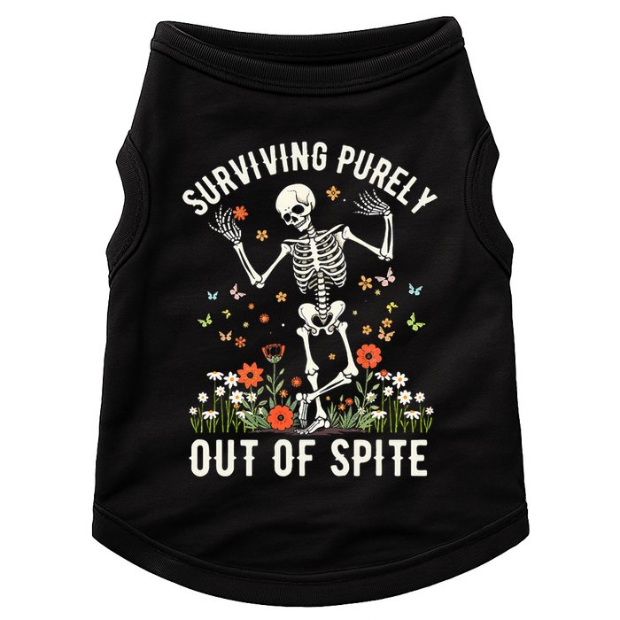 Skeleton Surviving Out Of Spite Alive Out Of Spite Doggie Tank