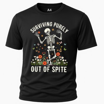Skeleton Surviving Out Of Spite Alive Out Of Spite Performance Shirt