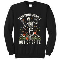 Skeleton Surviving Out Of Spite Alive Out Of Spite Sweatshirt