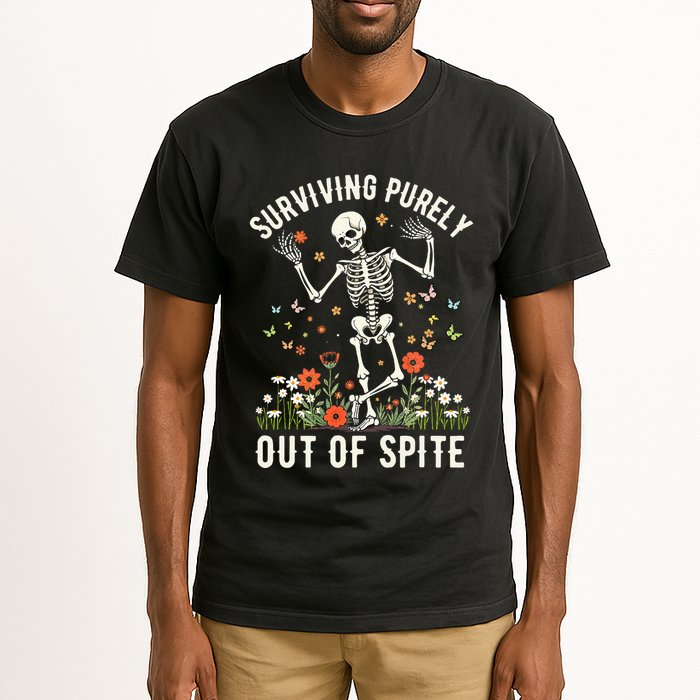 Skeleton Surviving Out Of Spite Alive Out Of Spite Tall T-Shirt