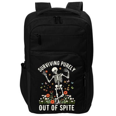 Skeleton Surviving Out Of Spite Alive Out Of Spite Impact Tech Backpack