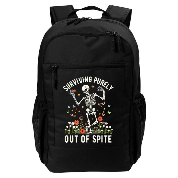 Skeleton Surviving Out Of Spite Alive Out Of Spite Backpack