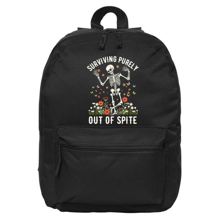 Skeleton Surviving Out Of Spite Alive Out Of Spite 16 in Basic Backpack