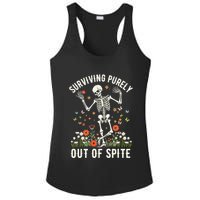 Skeleton Surviving Out Of Spite Alive Out Of Spite Ladies PosiCharge Competitor Racerback Tank
