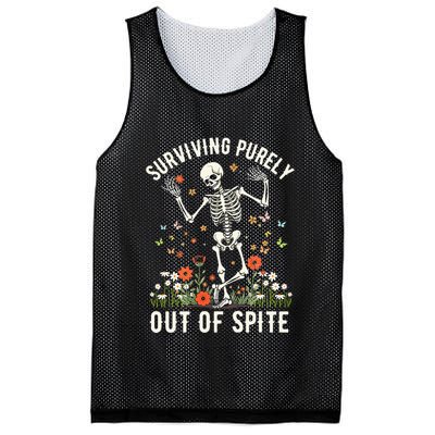 Skeleton Surviving Out Of Spite Alive Out Of Spite Mesh Reversible Basketball Jersey Tank