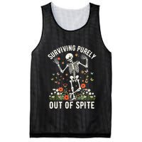 Skeleton Surviving Out Of Spite Alive Out Of Spite Mesh Reversible Basketball Jersey Tank