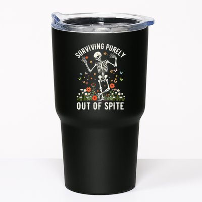 Skeleton Surviving Out Of Spite Alive Out Of Spite Tumbler