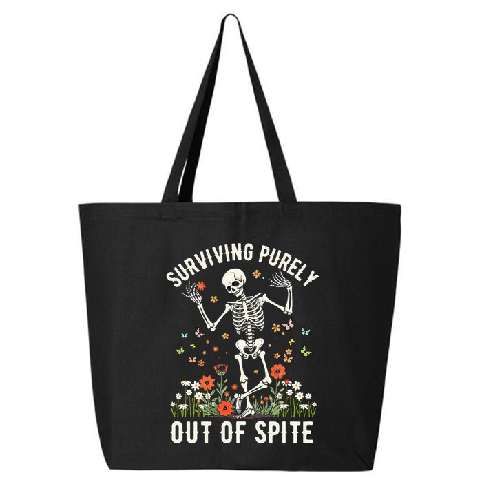 Skeleton Surviving Out Of Spite Alive Out Of Spite 25L Jumbo Tote