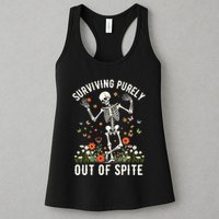 Skeleton Surviving Out Of Spite Alive Out Of Spite Womens Tank Top