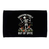 Skeleton Surviving Out Of Spite Alive Out Of Spite Microfiber Hand Towel