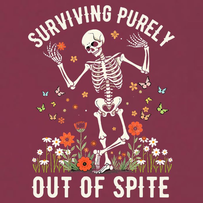 Skeleton Surviving Out Of Spite Alive Out Of Spite 16oz Travel Tumbler