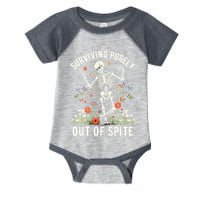 Skeleton Surviving Out Of Spite Alive Out Of Spite Infant Baby Jersey Bodysuit