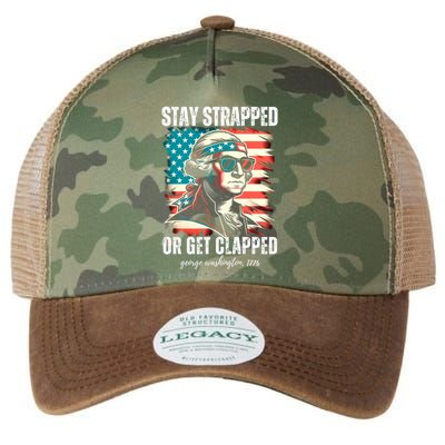 Stay Strapped Or Get Clapped George Washington 1776 Legacy Tie Dye Trucker Hat