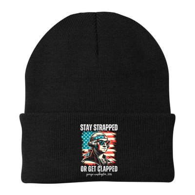 Stay Strapped Or Get Clapped George Washington 1776 Beanie