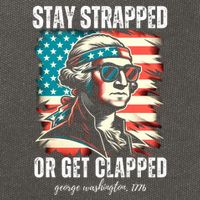 Stay Strapped Or Get Clapped George Washington 1776 Cotton Canvas Backpack