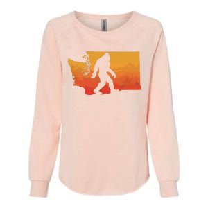 Squatchington State Of Washington Bigfoot Believer Graphic Womens California Wash Sweatshirt