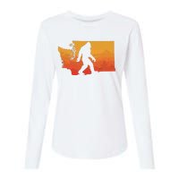 Squatchington State Of Washington Bigfoot Believer Graphic Womens Cotton Relaxed Long Sleeve T-Shirt