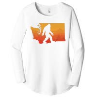 Squatchington State Of Washington Bigfoot Believer Graphic Women's Perfect Tri Tunic Long Sleeve Shirt