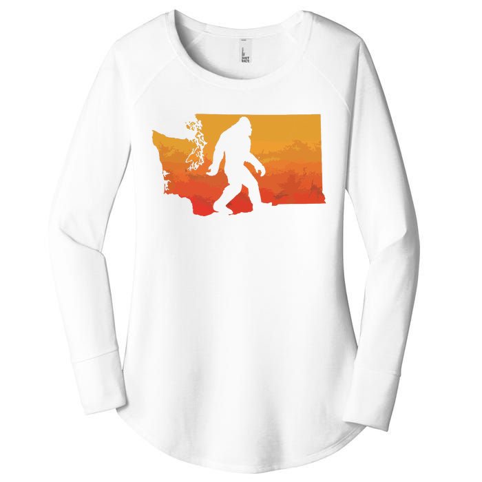 Squatchington State Of Washington Bigfoot Believer Graphic Women's Perfect Tri Tunic Long Sleeve Shirt