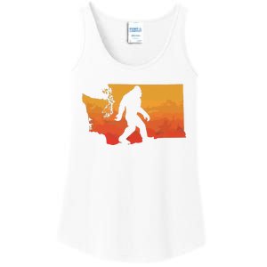 Squatchington State Of Washington Bigfoot Believer Graphic Ladies Essential Tank