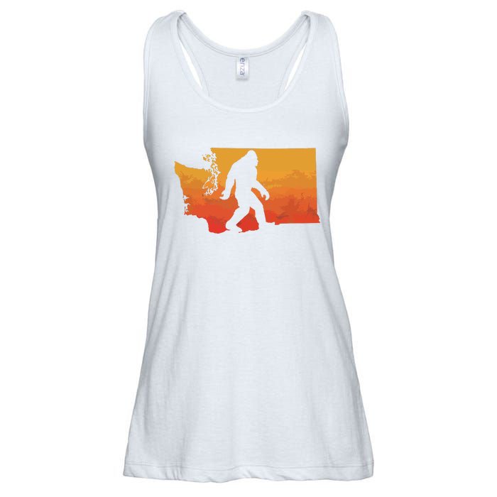 Squatchington State Of Washington Bigfoot Believer Graphic Ladies Essential Flowy Tank