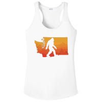 Squatchington State Of Washington Bigfoot Believer Graphic Ladies PosiCharge Competitor Racerback Tank