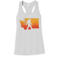 Squatchington State Of Washington Bigfoot Believer Graphic Women's Racerback Tank