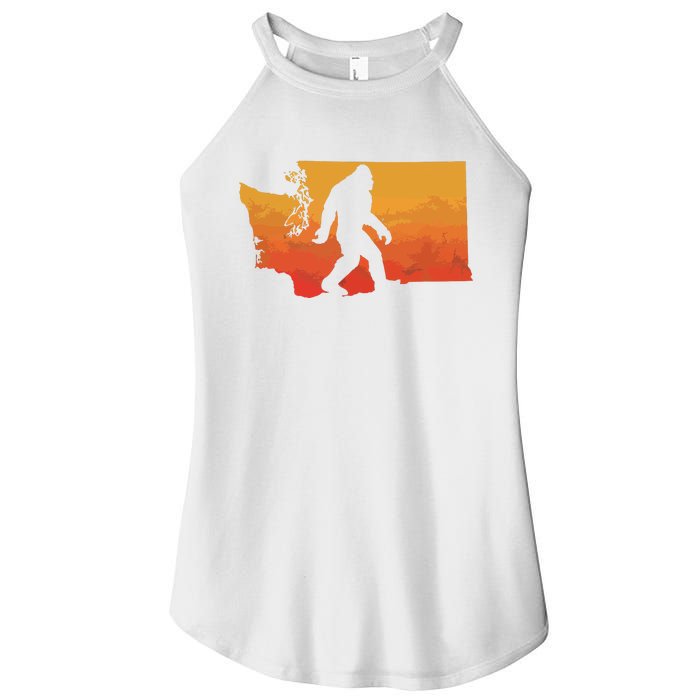 Squatchington State Of Washington Bigfoot Believer Graphic Women's Perfect Tri Rocker Tank