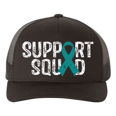 Support Squad Ovarian Cancer Awareness Yupoong Adult 5-Panel Trucker Hat