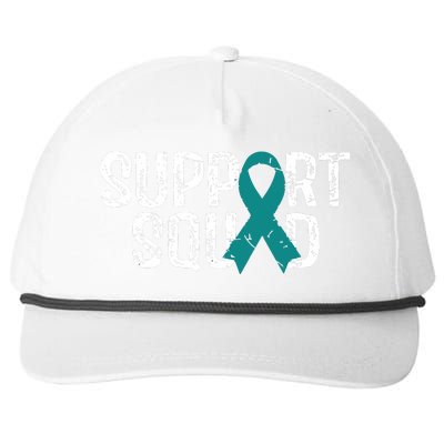 Support Squad Ovarian Cancer Awareness Snapback Five-Panel Rope Hat