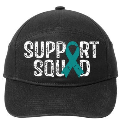 Support Squad Ovarian Cancer Awareness 7-Panel Snapback Hat