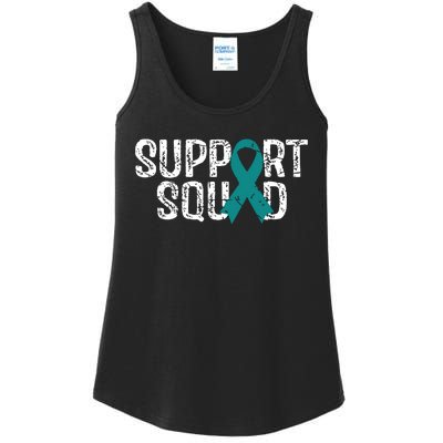 Support Squad Ovarian Cancer Awareness Ladies Essential Tank