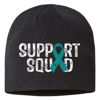 Support Squad Ovarian Cancer Awareness Sustainable Beanie