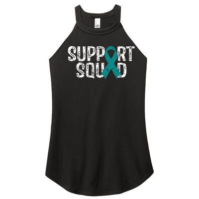 Support Squad Ovarian Cancer Awareness Women’s Perfect Tri Rocker Tank