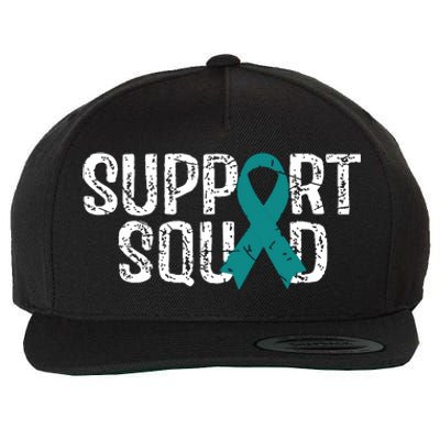 Support Squad Ovarian Cancer Awareness Wool Snapback Cap