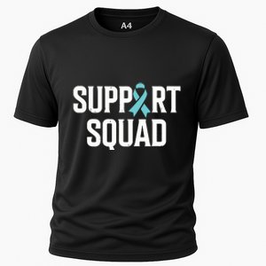 Support Squad Ovarian Cancer Raise Ovarian Cancer Awareness Cooling Performance Crew T-Shirt