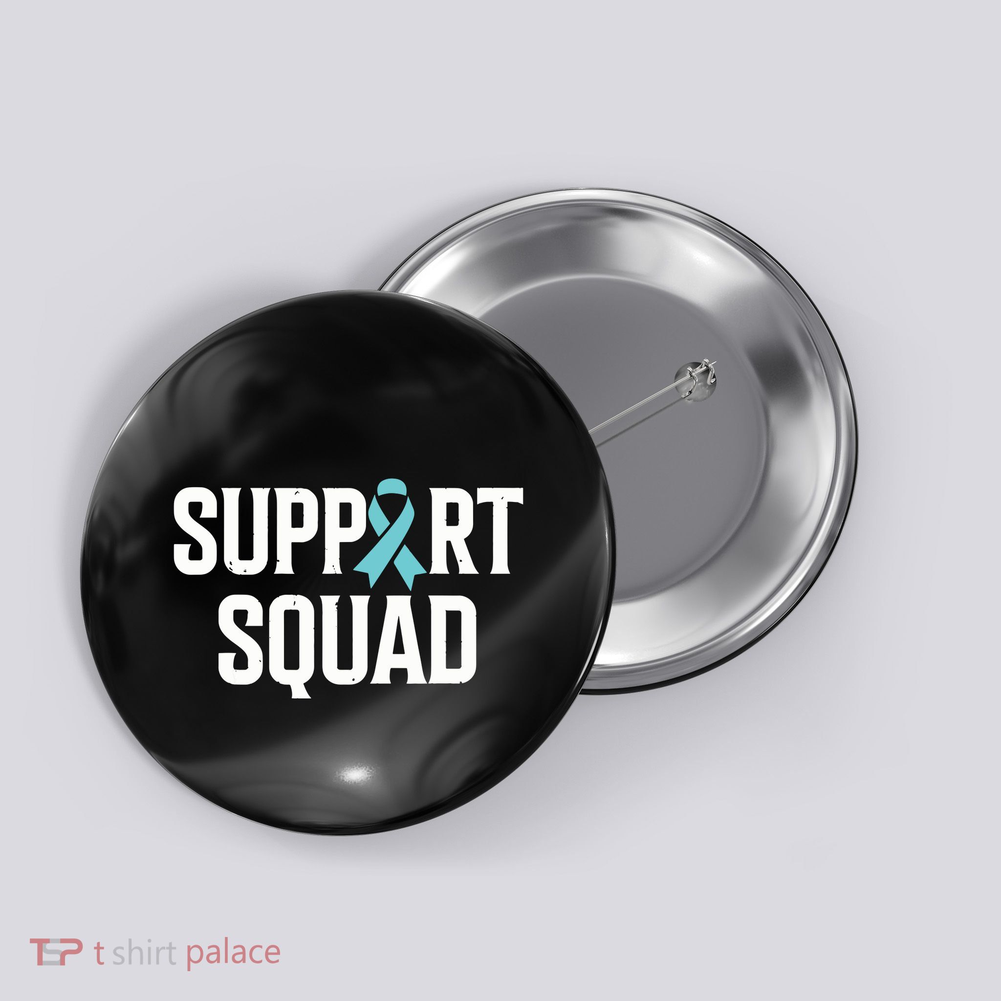 Support Squad Ovarian Cancer Raise Ovarian Cancer Awareness Button