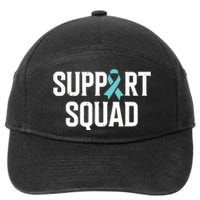 Support Squad Ovarian Cancer Raise Ovarian Cancer Awareness 7-Panel Snapback Hat