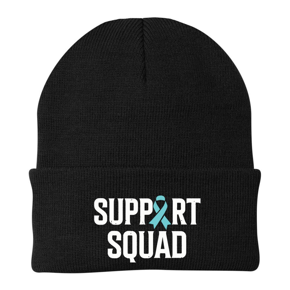 Support Squad Ovarian Cancer Raise Ovarian Cancer Awareness Beanie