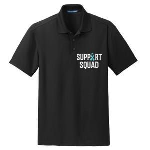 Support Squad Ovarian Cancer Raise Ovarian Cancer Awareness Dry Zone Grid Polo