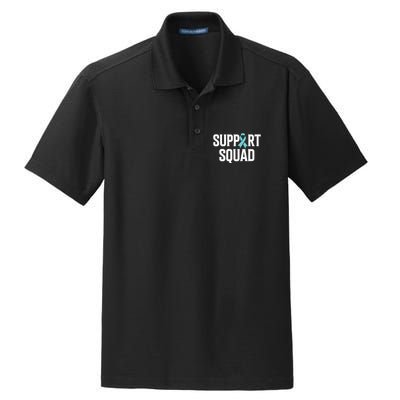 Support Squad Ovarian Cancer Raise Ovarian Cancer Awareness Dry Zone Grid Polo