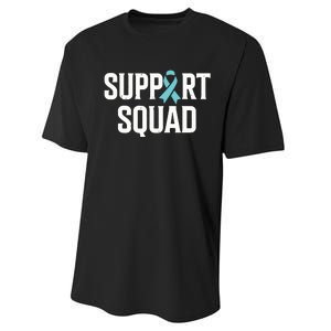 Support Squad Ovarian Cancer Raise Ovarian Cancer Awareness Performance Sprint T-Shirt