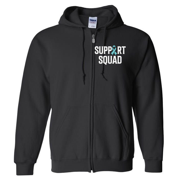 Support Squad Ovarian Cancer Raise Ovarian Cancer Awareness Full Zip Hoodie