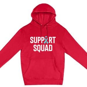 Support Squad Ovarian Cancer Raise Ovarian Cancer Awareness Premium Pullover Hoodie