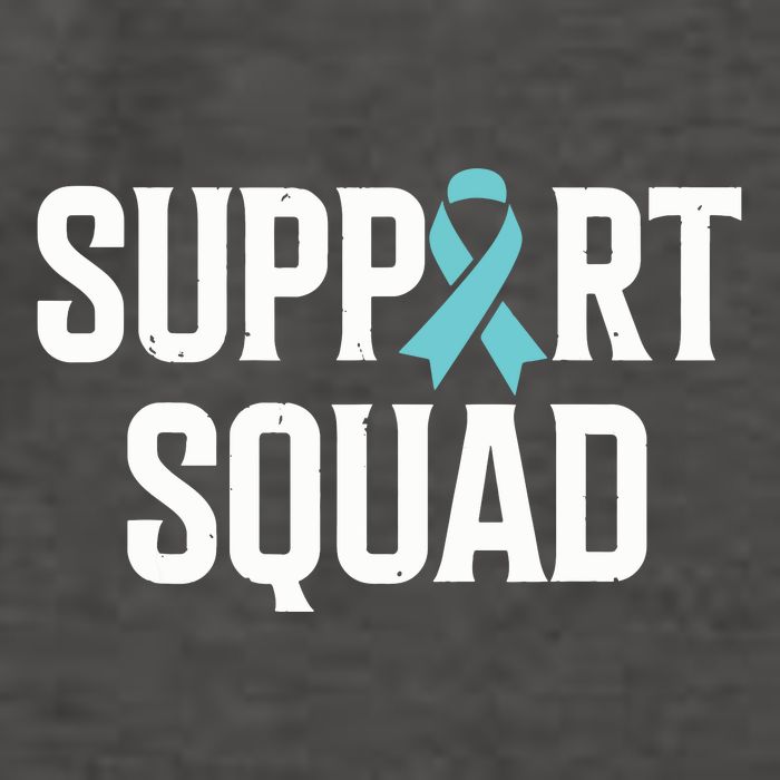 Support Squad Ovarian Cancer Raise Ovarian Cancer Awareness Vector Backpack