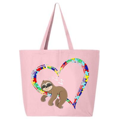 Sloth Sleep On Heart Puzzle Sloth Lover Autism Awareness 25L Jumbo Tote