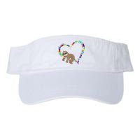 Sloth Sleep On Heart Puzzle Sloth Lover Autism Awareness Visor