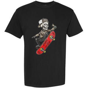 Skateboarder Skate Or Die Skeleton Skater Skateboard Gift Garment-Dyed Heavyweight T-Shirt