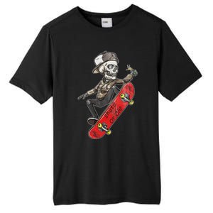 Skateboarder Skate Or Die Skeleton Skater Skateboard Gift Tall Fusion ChromaSoft Performance T-Shirt