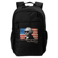 Stay strapped or get clapped George Washington 4th of July Backpack